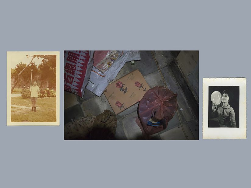 Lau Chi Chung combines old, anonymous photographs -- discovered on the artist's treasure hunts around the city -- with photos of the artist's own, creating dreamlike relationships between unrelated people in different times and spaces.