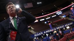 CLEVELAND, OH - JULY 17:  Paul Manafort, Campaign Manager for Donald Trump, speaks on the phone while touring the floor of the Republican National Convention at the Quicken Loans Arena as final preparations continue July 17, 2016 in Cleveland, Ohio. The Republican National Convention begins July 18.  (Photo by Win McNamee/Getty Images)