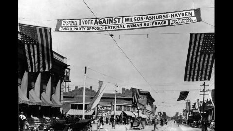 As America grew westward, many new states joining the union allowed women to vote. The suffrage movement heavily campaigned out west to apply pressure on Congress and the President to approve a suffrage amendment.