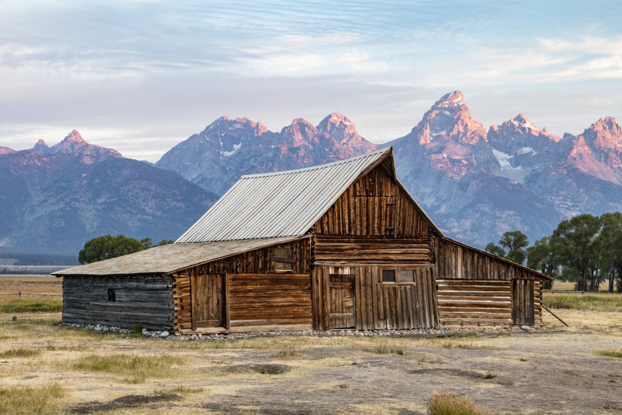 The McGraws didn't stop at Glacier National Park. McGraw captured the iconic T.A. Moulton Barn on Mormon Row sitting in front of the Tetons at Grand Teton National Park.  