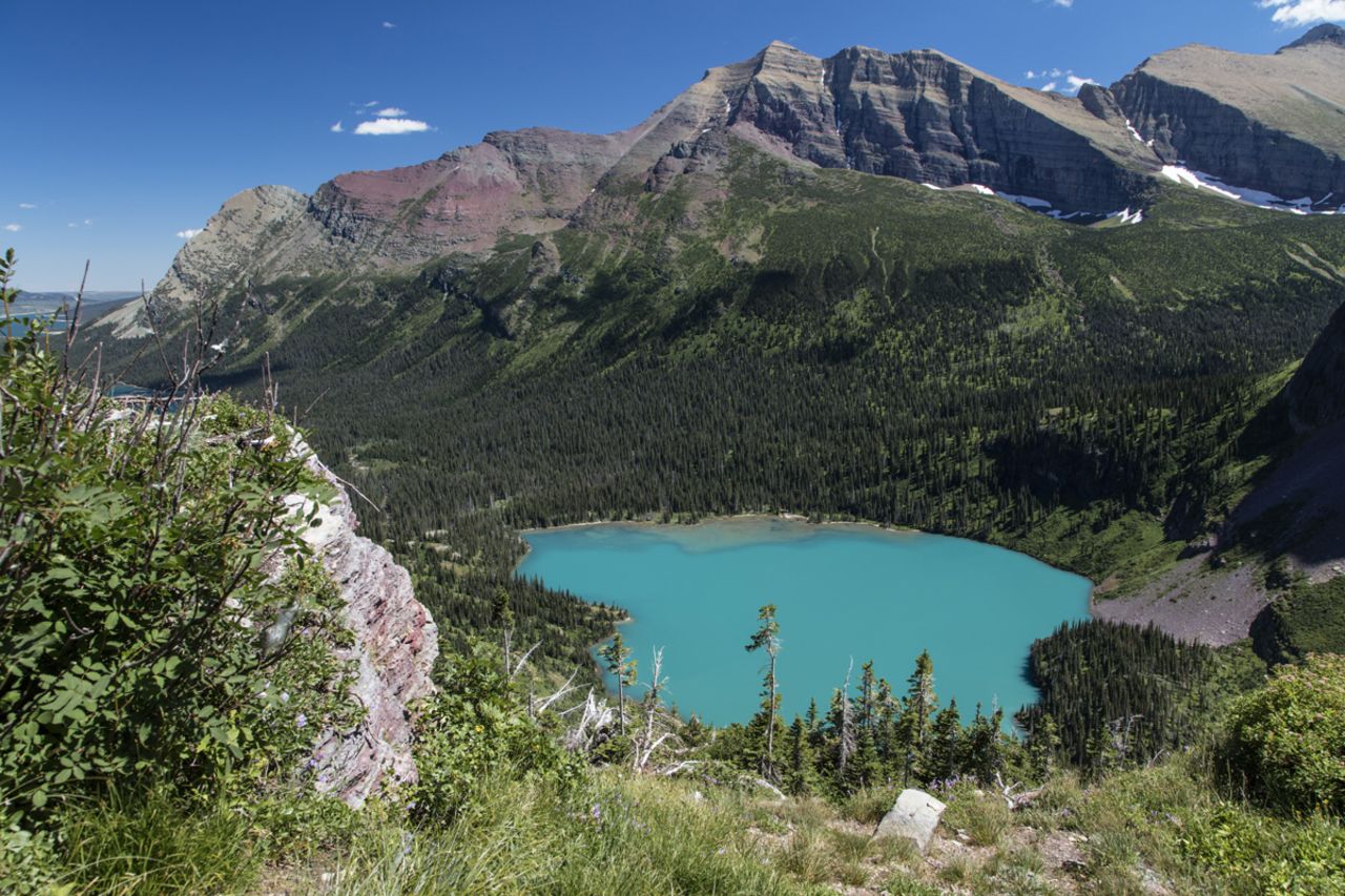 "It was about an 8-mile hike round trip with elevation and plenty of switchbacks. There was no way I could have done this two years ago," said McGraw. He snapped this breathtaking view of Grinnell Lake.