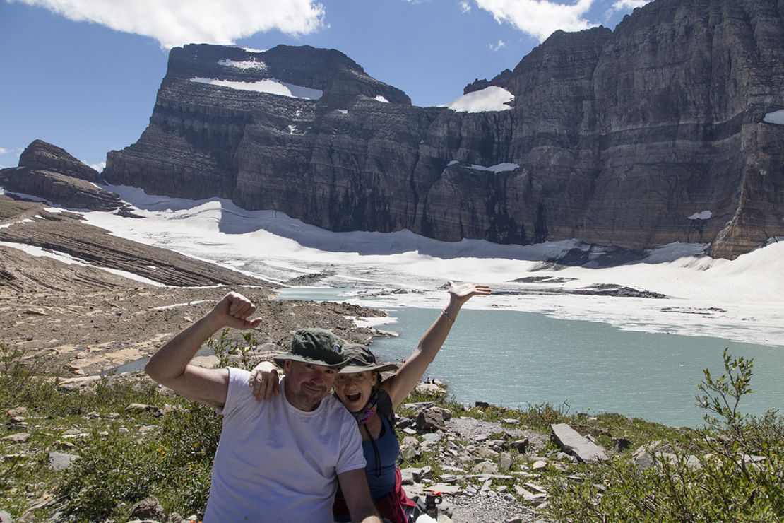 The McGraws at the top of Grinnell Glacier