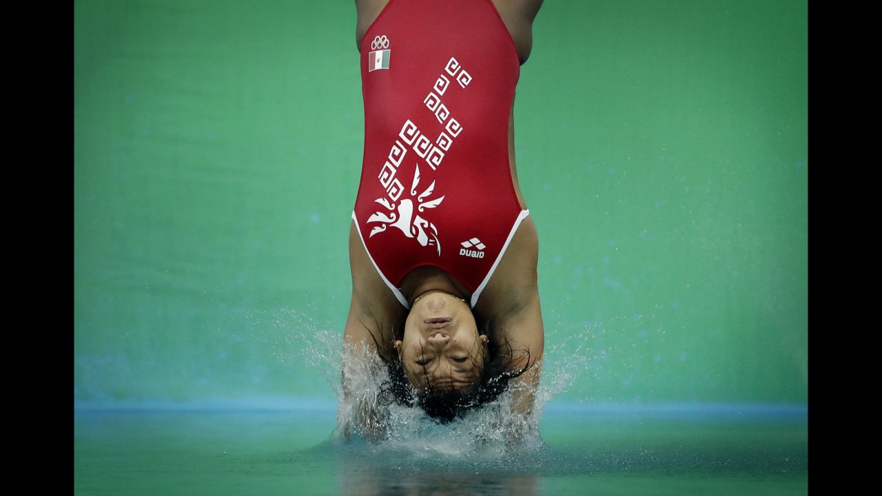 Mexican diver Melany Hernandez competes in the 3-meter springboard event on Friday, August 12.