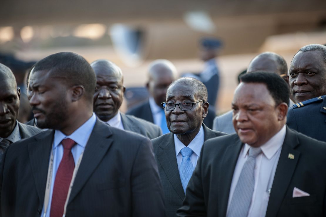 Zimbabwean President Robert Mugabe arrives in Pretoria, South Africa, last June.