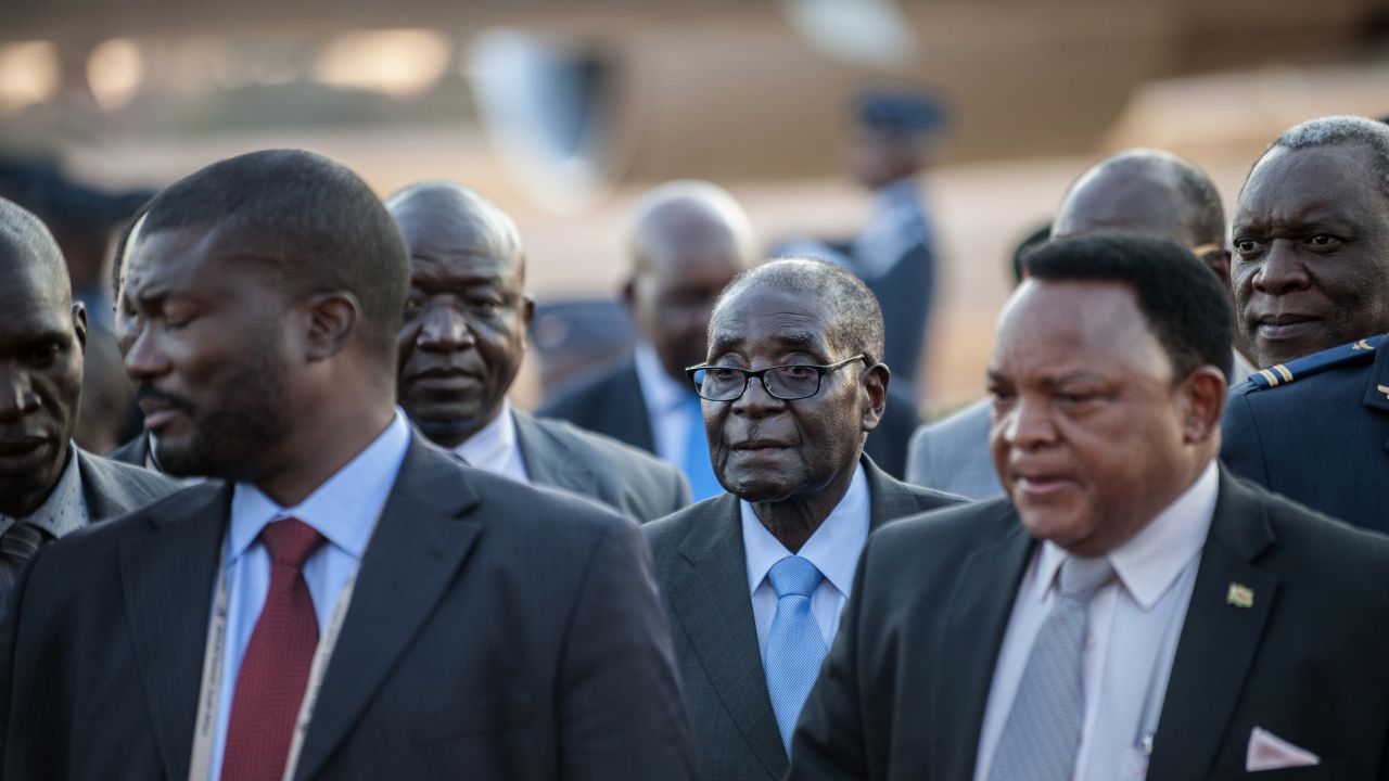 Zimbabwean President Robert Mugabe arrives in Pretoria, South Africa, last June.