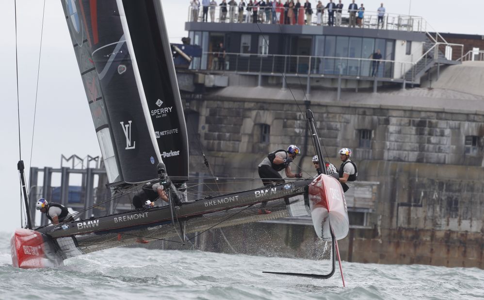 Oracle Team USA (pictured in Portsmouth) will defend its title in Bermuda.