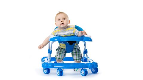 The American Academy of Pediatrics has <a href="https://www.healthychildren.org/English/safety-prevention/at-home/Pages/Baby-Walkers-A-Dangerous-Choice.aspx" target="_blank" target="_blank">called for a ban on the manufacture and sale of baby walkers</a> with wheels because children can roll down stairs and become injured. They can also roll into pools or other water and get closer to items that will burn or poison them. 