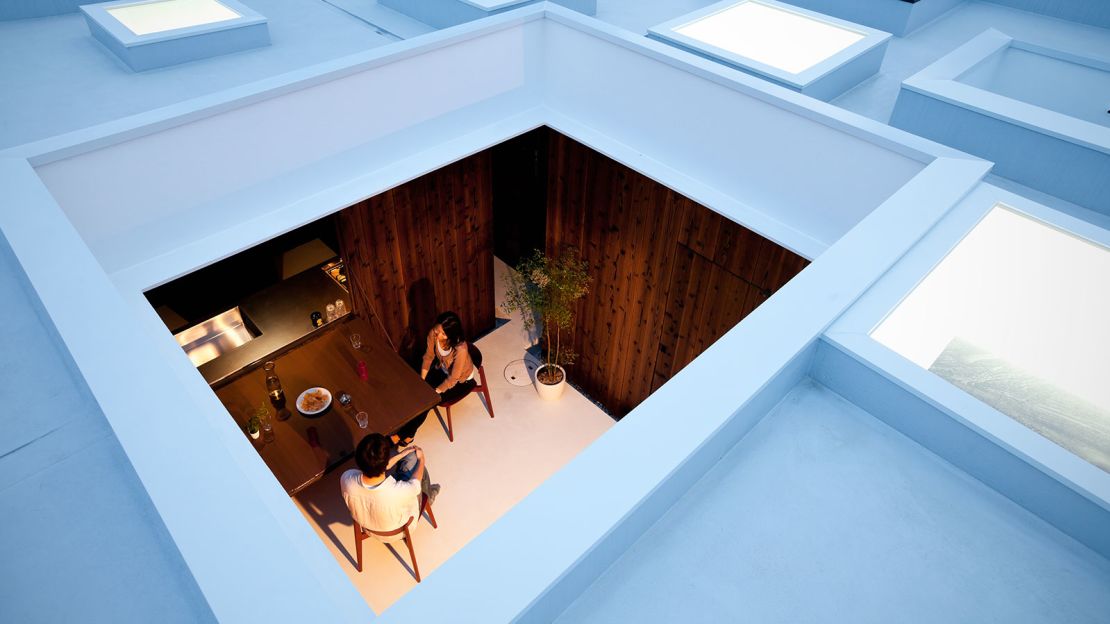 Home to 16 skylights, Boundary House directly connects its owners with nature. Inside, Atelier Tekuto used cedar wood and natural stone, as well as a few surprising alfresco spaces.