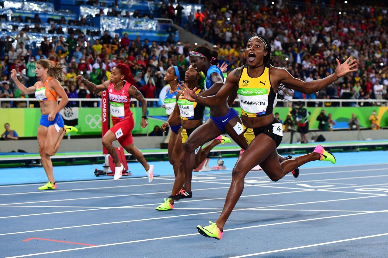 Thompson lit up the Rio 2016 Olympics, becoming the first woman to win gold <a href="https://www.olympic.org/elaine-thompson" target="_blank" target="_blank">in both individual Olympic sprint events</a> since Florence Griffith Joyner at Seoul 1988.
