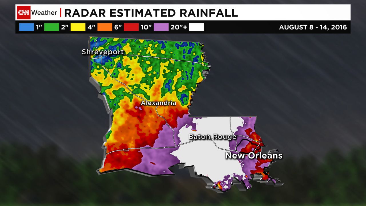 louisiana rainfall statewide aug 2016