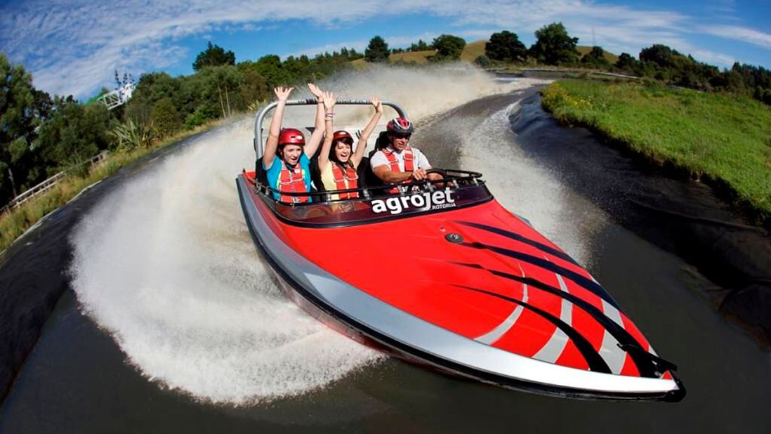 The Agrojet is Agroworld's speedboat. With 450 horse power, it claims to be "New Zealand's fastest jet boat."