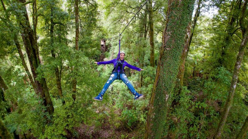 Rotorua Canopy Tours is the only native forest zip line canopy tour in New Zealand. A portion of the funds from each three-hour tour goes to forest conservation.