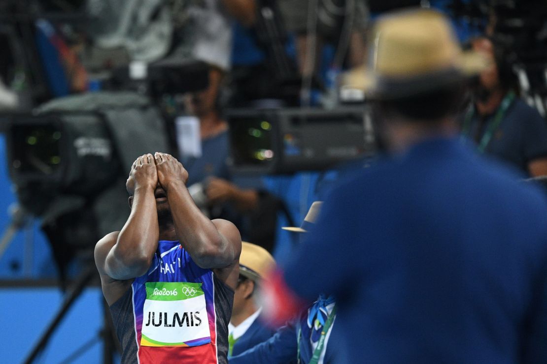 Disappointment for Julmis, who was competing in his second Olympics and has yet to reach a final. 