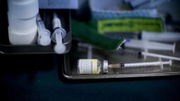 A syringe sits in a bottle of Ketamine inside the operating room at the Pratunam Polyclinic in Bangkok, Thailand, on Friday, Oct. 2, 2015. For about 70,000 baht ($1,950), patients male genitalia can be reassigned female in a procedure Thep says he does once a week in his Pratunam Polyclinic, a solo practice in Bangkoks low-rent garment district. Photographer: Brent Lewin/Bloomberg via Getty Images