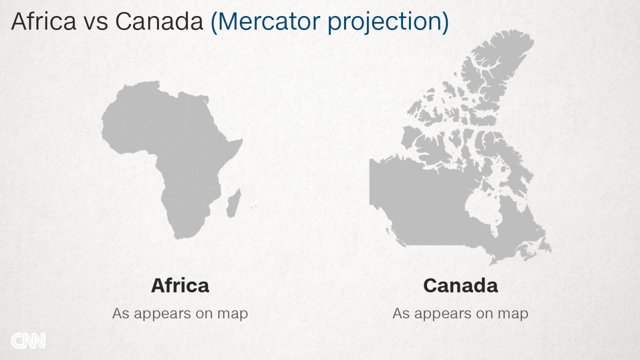 Keeping areas very realistic in Mercator projection