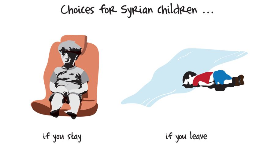 syria boy cartoon
