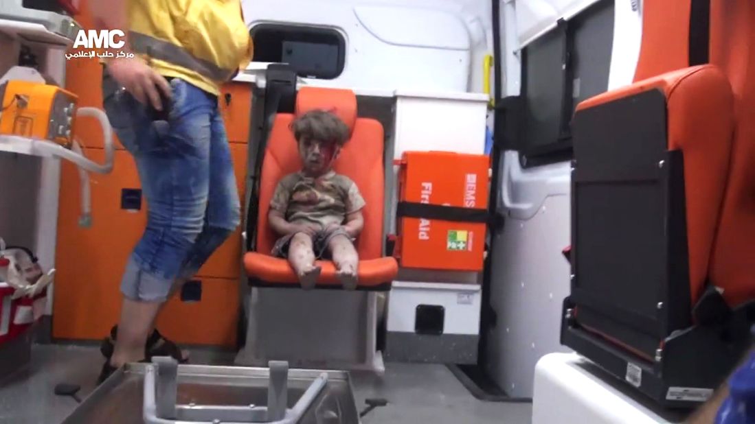 It took nearly an hour to dig Omran out from underneath the rubble, an activist told CNN. He and other rescuers used flashlights to bring out several people trapped beneath the bombed-out building. 