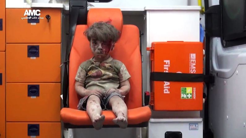 This still image, taken from a <a href="index.php?page=&url=https%3A%2F%2Fwww.youtube.com%2Fwatch%3Fv%3D7cfBmRW3isc" target="_blank" target="_blank">video posted by the Aleppo Media Center,</a> shows a young boy in an ambulance after an airstrike in the northern Syrian city of Aleppo on Wednesday, August 17. The boy has been identified as Omran Daqneesh, and the video of him has been circulating on social media.