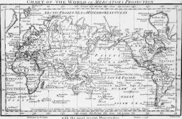 Chart of the world as per Mercator's projection, circa 1798, with the most recent discoveries. 
