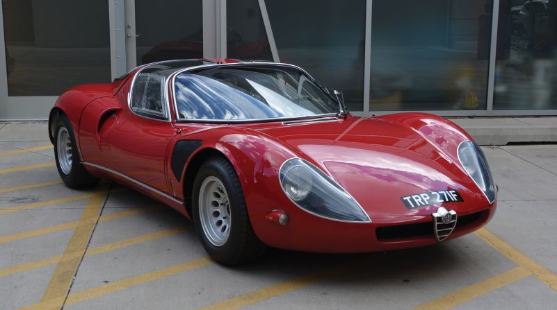 This 1968 Alfa Romeo Tipo 33 Stradale was also in competition. 