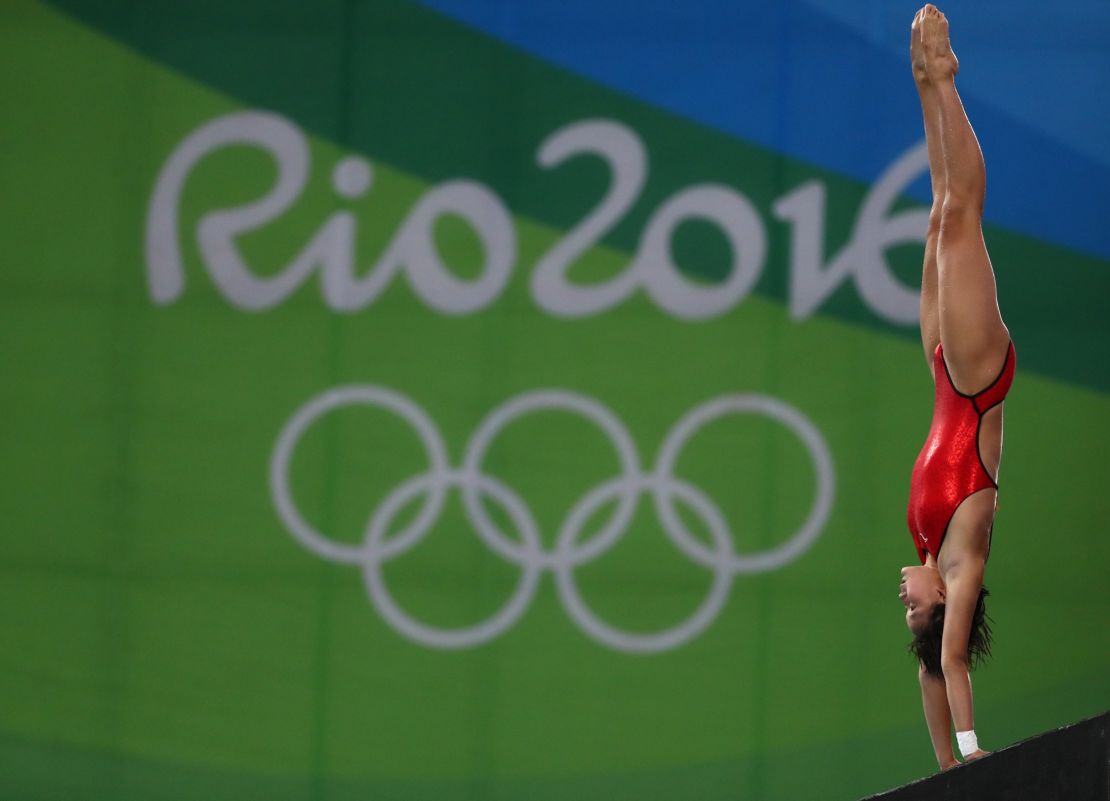 Qian led a 1-2 for China in the women's 10-meter platform diving.