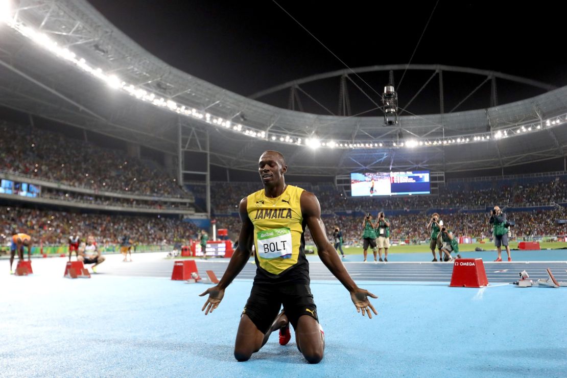 Bolt dropped to his knees as he celebrated but admitted he had perhaps used up too much energy in the semi final the day before.