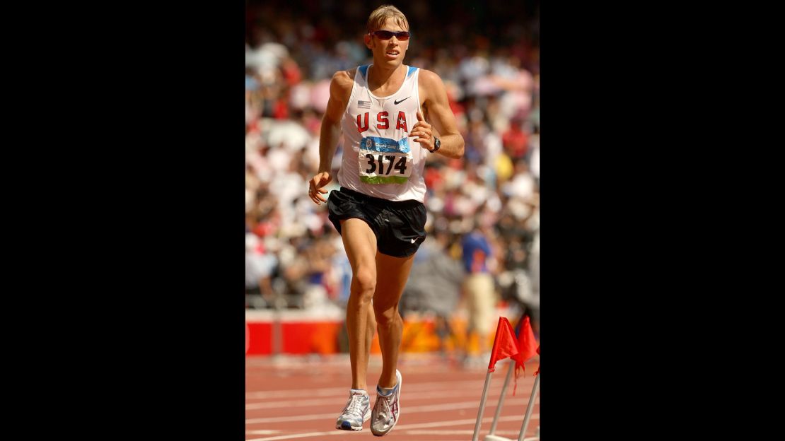 Ryan Hall competing during Day 16 of the Beijing 2008 Olympic Games.