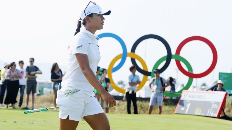The world's No. 1 golfer, Lydia Ko of New Zealand, <a href="index.php?page=&url=http%3A%2F%2Fwww.cnn.com%2F2016%2F08%2F19%2Fgolf%2Flydia-ko-day-three-golf-rio-2016-olympics%2Findex.html" target="_blank">made a hole-in-one during a third-round 65.</a> She is two shots back of Inbee Park going into the final round Saturday.