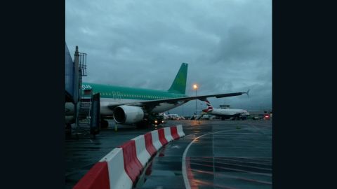 The women tweeted a picture from Dublin Airport as they boarded a plane to the United Kingdom 