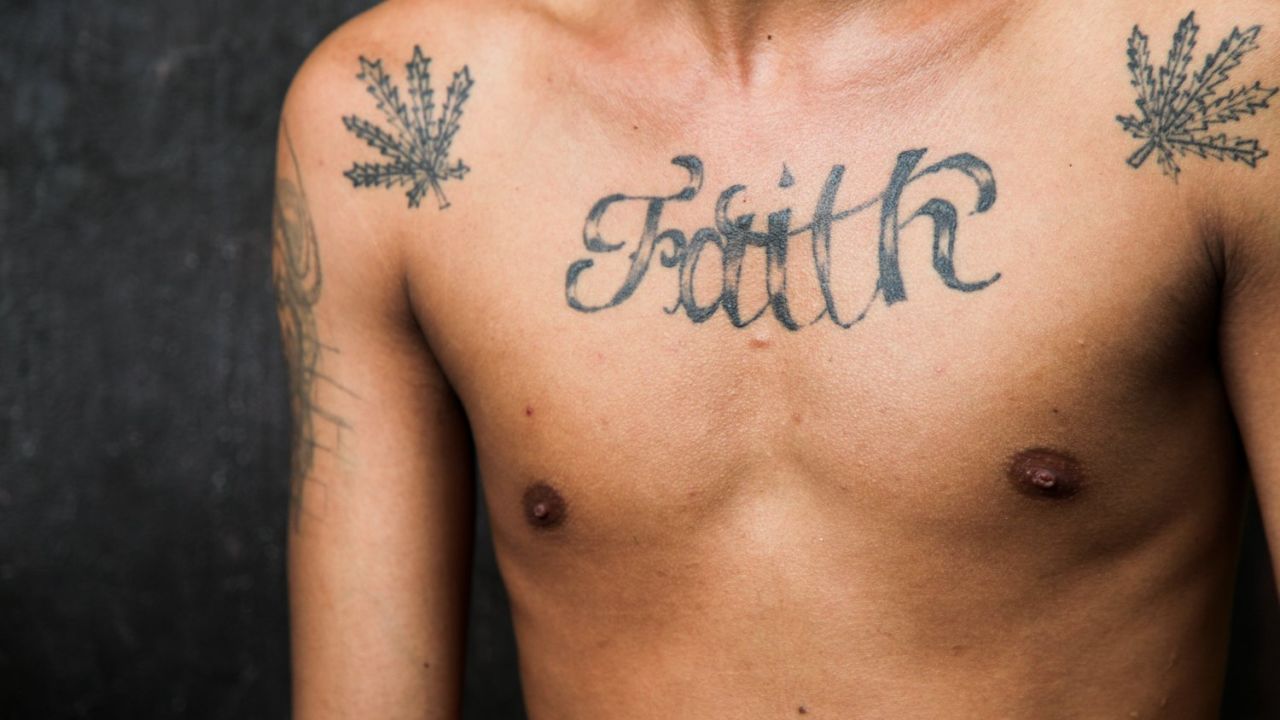Euan prisoner chest tattoo