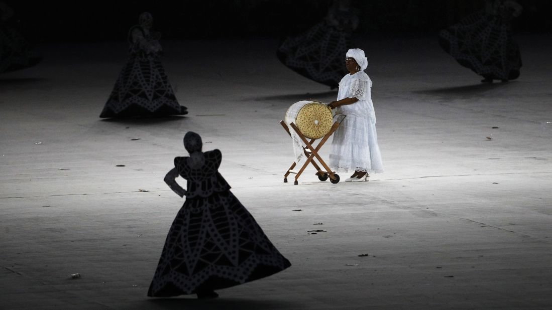 Dancers perform the "Lace Making" routine.