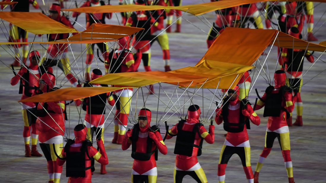 Dancers perform during the closing ceremony.