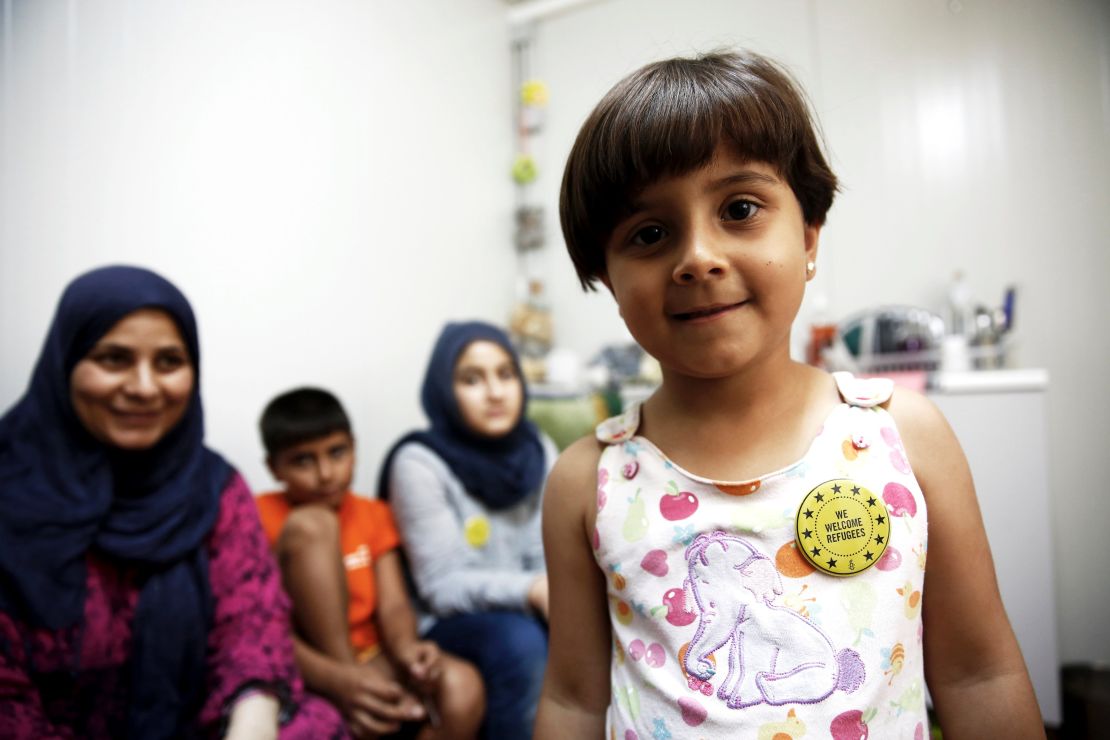 Six-year-old Noura from Syria is trapped in Greece with her mother, two brothers and one sister. Noura hasn't been to school for over a year, and her mother says she's lost 2kg since arriving. 