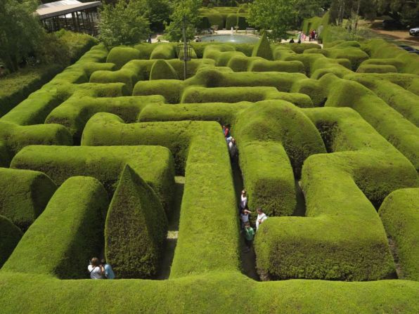 Australia's oldest and most famous hedge maze, the Ashcombe Maze was built over 40 years ago using more than 1,000 cypress trees. Set among 25 acres (10 hectares) of garden in Australia's beautiful Mornington Peninsula, the complex also features a lavender labyrinth and a circular rose maze. 
