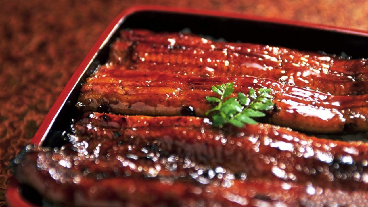 Sweet and smoky, unagi grilled in kabayaki sauce is even better when served with rice.