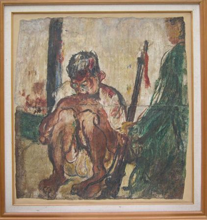 Affandi was one of Indonesia's modern painters known for his simplicity -- while he often painted homeless people, beggars on the street, or self-portraits, what he painted simply described the people themselves. 