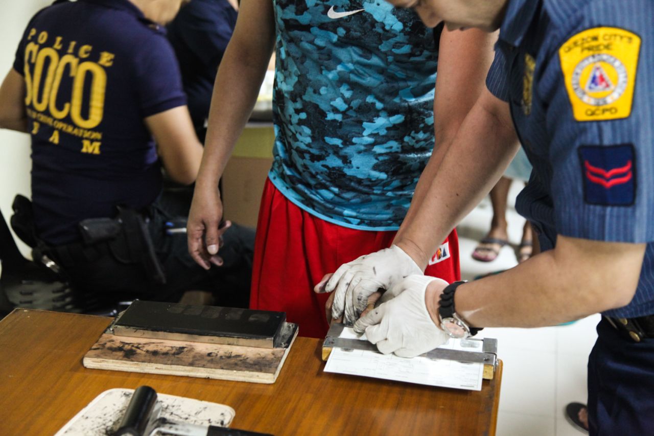 The detainees are also fingerprinted -- but the Philippines National Police Chief, Ronald Dela Rosa, tells CNN that the surrenders are not arrests. 