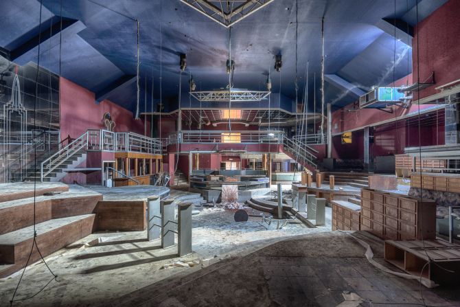 Dutch photographer Brian Precious photographs abandoned sites across Europe, including this derelict disco in Belgium. 