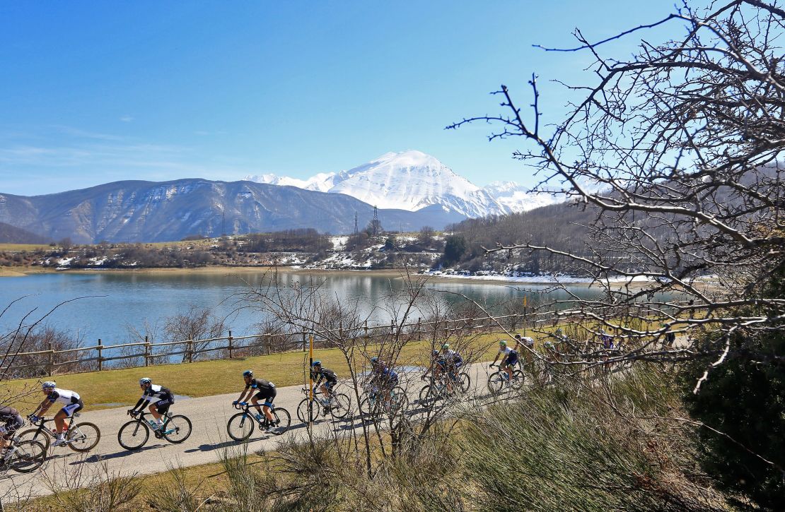 The Ti Tirreno Adriatico cycle race goes through picturesque Amatrice.