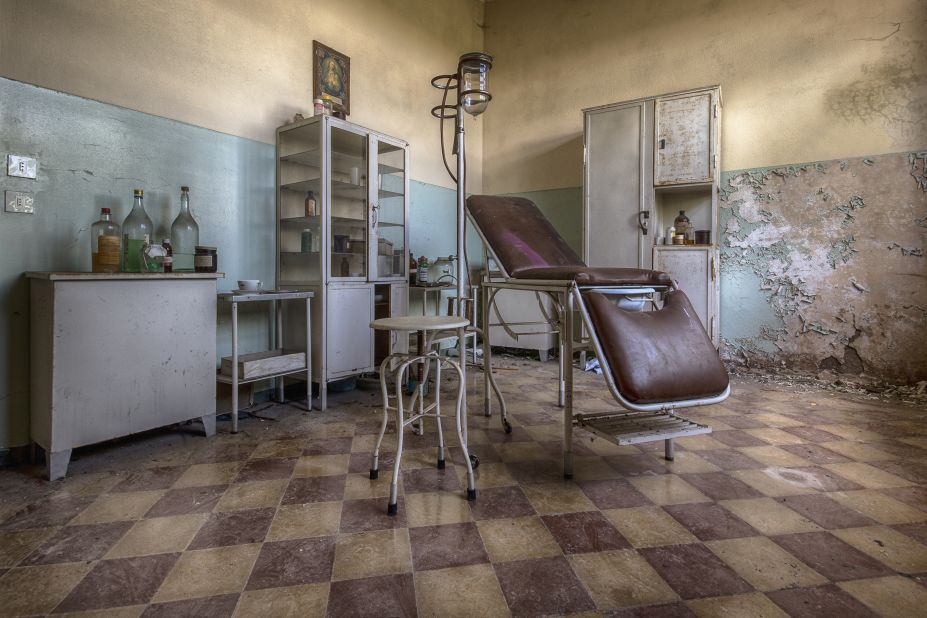 A check-up room in a former "children's colony" in Italy. The home took in poor children during the holidays. 