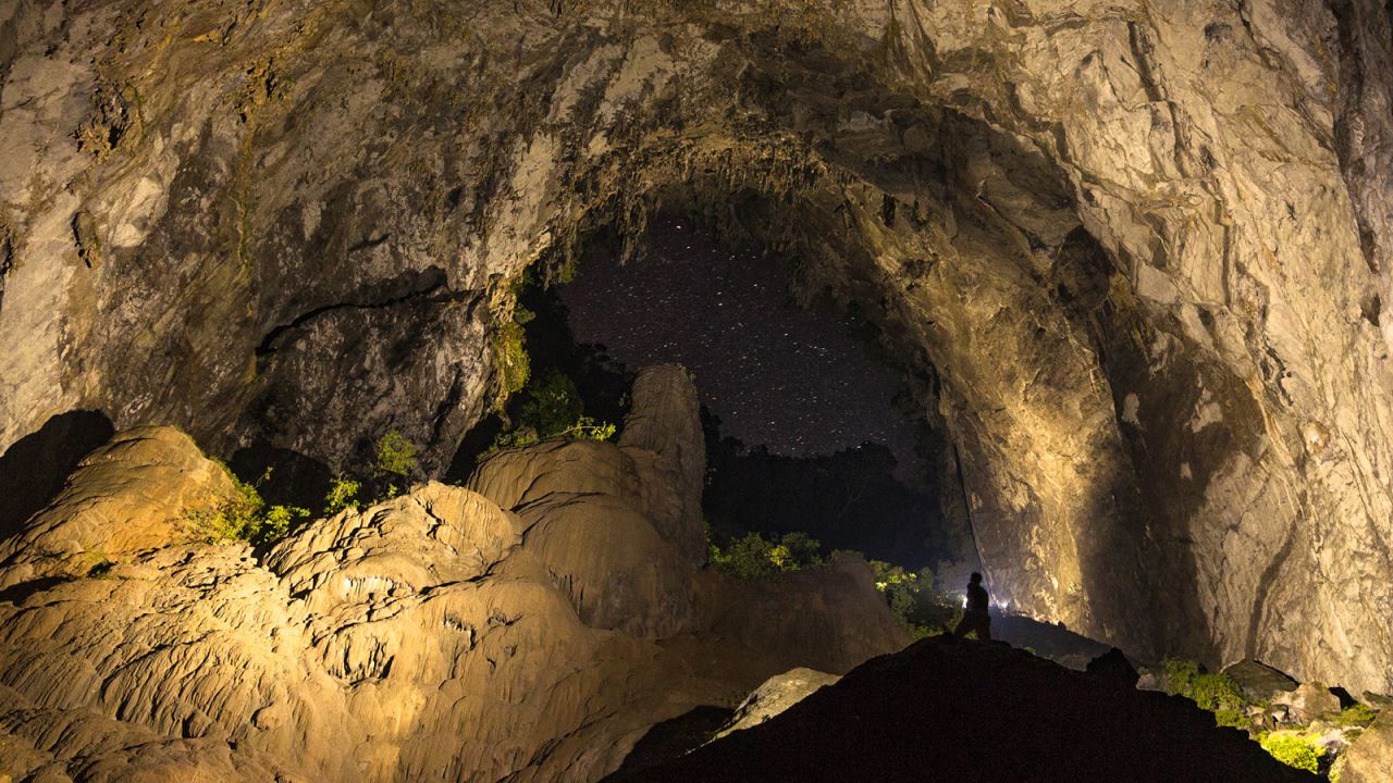 <strong>Stargazing: </strong>From the second campsite inside Hang Son Doong visitors can stare out of an erosion hole (these are known as "dolines") and catch  stars glistening on a clear night. 