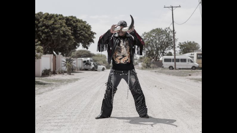 A 27-year-old man nicknamed Cybok is a heavy-metal fan from the southern African nation of Botswana. Photographer Pep Bonet documented the metal subculture there in December. "I started listening to heavy metal in 2008," Cybok told Bonet. "I liked the way the metalheads dressed and behaved, so I started associating myself with them and I became a rocker."
