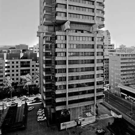 The futuristic Standard Bank Centre, built from the top down in the heart of Johannesburg's financial district, was hailed as a great architectural achievement.  <br /><br />The 82-meter building opened in 1970 and remains occupied by the original tenants.  