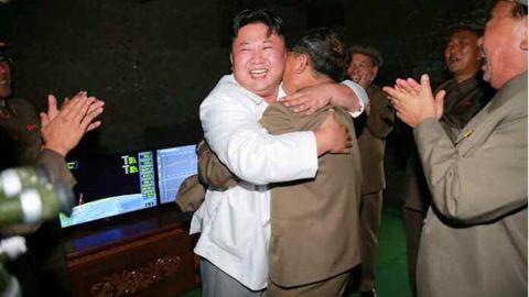 North Korean leader Kim Jong Un oversees the August testing of a submarine launched ballistic missile test which he claimed as a success.