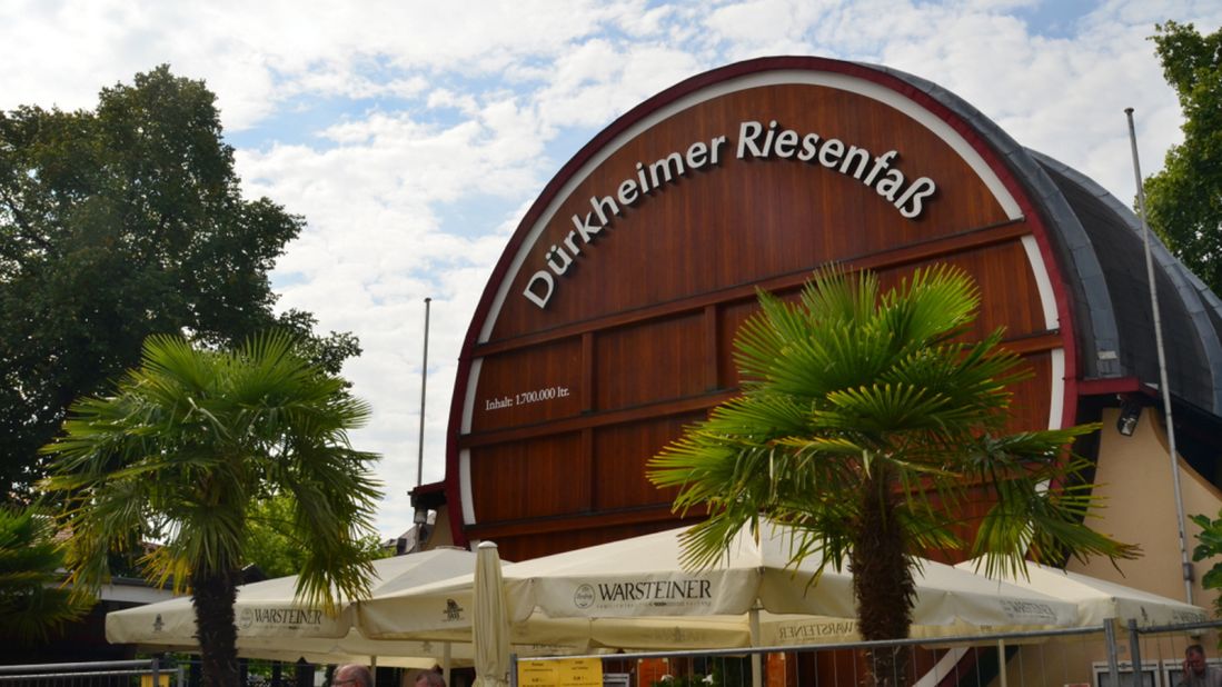 Food plays an important part of the festival. One of the best places to sample local cuisine is a giant wine barrel, the Durkheimer Riesenfass, that was originally made to hold 450,000 gallons of wine but now houses a restaurant.