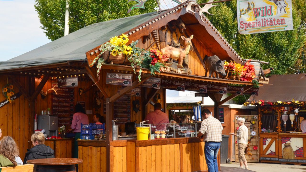 Local specialty sausages on sale at the Wurstmarkt include varieties made from game.<br /><br /><a href="http://www.cnn.com/travel/destinations/germany">Check out the many things you can do in Germany here</a>