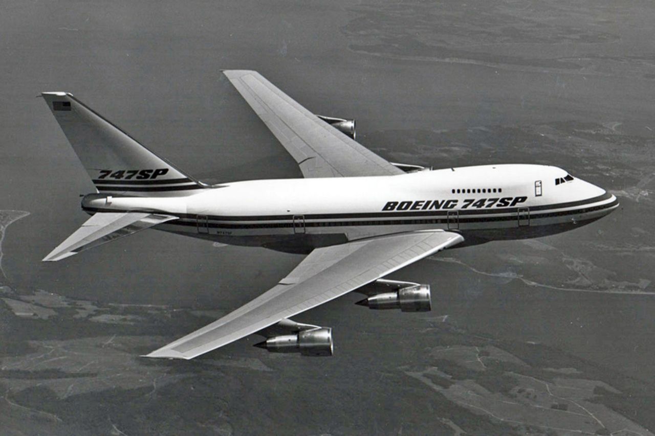 The Boeing 747SP type is rare. Out of more than 1,500 747s built, only 45 SPs rolled off the assembly line. Fewer than five examples remain airworthy today. It's essentially a 747-200 model, except it's 47 feet shorter. The "SP" stands for Special Performance -- and in it lived up to its name. In its day, the SP could fly faster, higher, and farther than any other airliner.