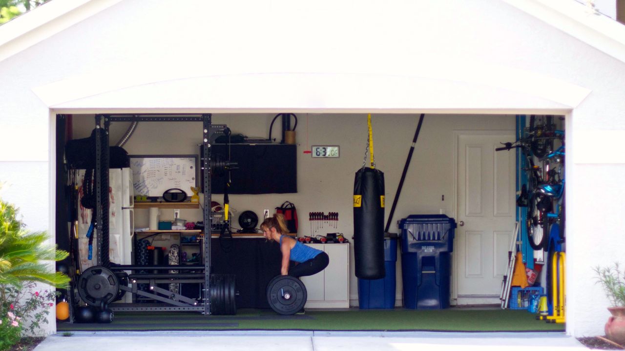 Dana Santas and her family built their home gym as a collaborative effort.
