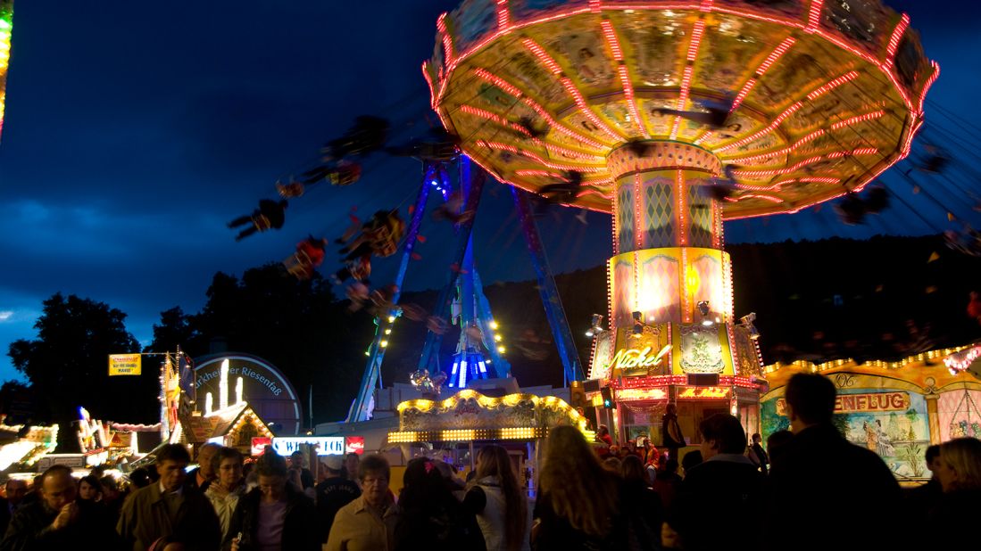 Germany's annual Wurstmarkt is the world's biggest wine festival. Hundreds of thousands of visitors gather annually to drink, eat and enjoy the funfair.