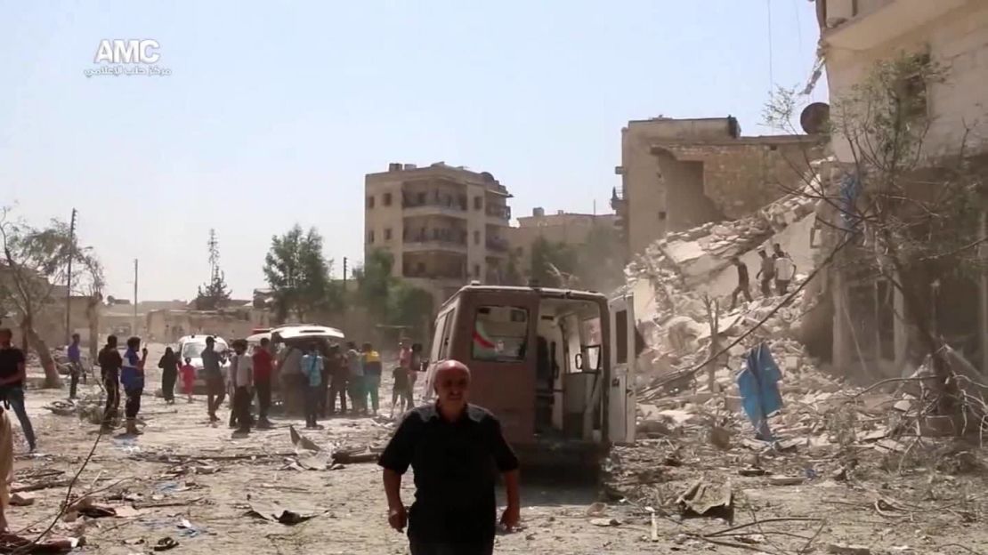 Activists says regime forces are using more barrel bombs in recent days, brutalizing the city even further.